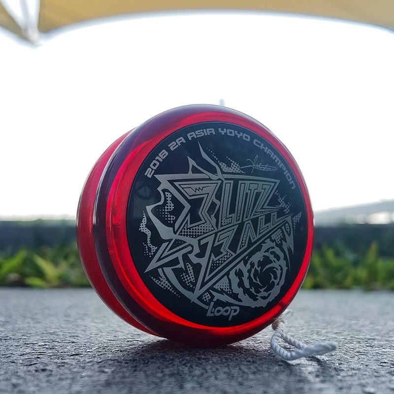 BlitzBall ver2.0 Gold & White logo en Clear Red-Black Cap-White Logo